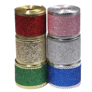 Kordela me glitter leptomereia rollo polyesteriko yfasma DIY filangia giorti diakosmisi