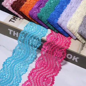 Bunte Polyester Spitzenborte Stoff Band für DIY Nähhandwerk und Kleid Bekleidung.