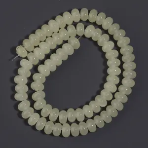 Cuentas de abaco de imitacion jade de vidrio detalle para fabricacion de pulsera collar accesorios.