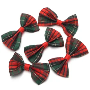 Kerst rood groene ruit strik DIY haaraccessoire kleding ambachtelijke decoratie