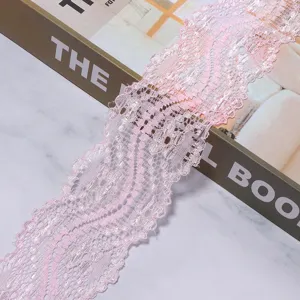 Rosa Polyester Spitze Borte Stoff Band für DIY Nähhandwerk Haarband Kleid Zubehör