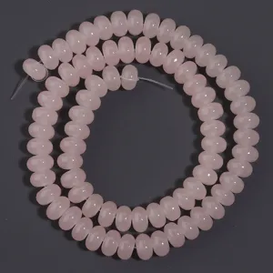 Cuentas de abaco de vidrio rosa rondelle para hacer joyas DIY pulseras collares accesorios