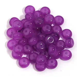 Cuentas de ábaco de vidrio morado para pulseras de bricolaje collares accesorios de joyería.