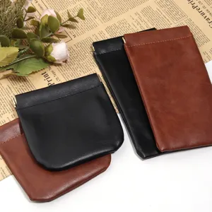 Tragbare PU Leder Federtasche Brillenetui Kopfhörer Schmuck Aufbewahrungsbeutel für Accessoires.