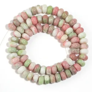 Perles rondelles craquelées en verre dégradé bricolage accessoires de bijoux faits main