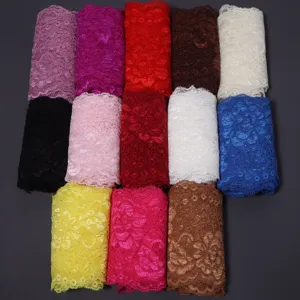High elasticity lace trim ribbon colorful fabric DIY sewing accessories for clothing crafts.