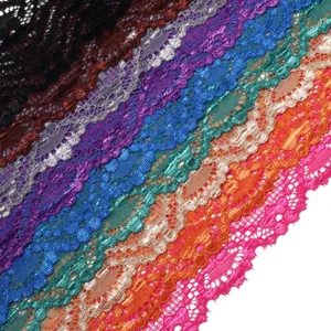 Bunte Polyester-Spitzenborte Stoffband für DIY Handwerk, Kopfbedeckung und Brautkleider.