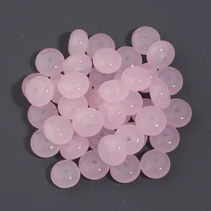 Cuentas de abaco de vidrio rosa cuentas sueltas para fabricacion de joyas pulseras DIY