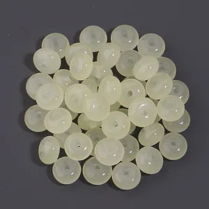 Cuentas espaciadoras de vidrio imitación jade para hacer joyas DIY pulsera collar