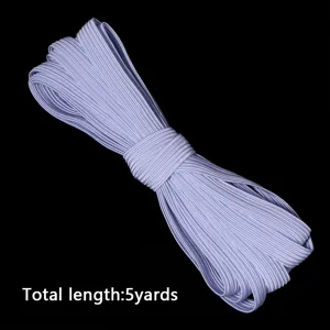 Cinta elastica plana morada claro 5 yards para costura, cinturones y accesorios de ropa diversos.