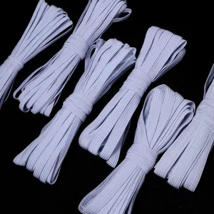 Banda elástica tejida plana para coser ropa, cinturones y puños, cordón de alta elasticidad.