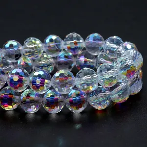 Cuentas de cristal facetadas 96 de color AB para fabricación de pulseras de joyería hechas a mano.