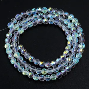 Cuentas sueltas de vidrio de cristal de 96 facetas color AB para pulsera collar de bricolaje.