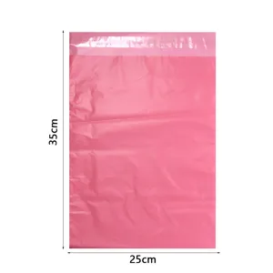 Rosa wasserdichte Plastikversandtasche mit Klebestreifen, strapazierfähige Kleidung.