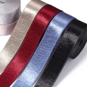 Double Sided Glitter Velvet Ribbon For Gift Wrapping Bouquet Hair Bow Making Garment Trim Clothing Border Accessories Materials
