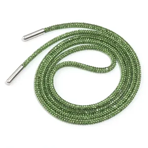 Cordon strass vert pour sweat à capuche et chaussures, accessoire de vêtement DIY étincelant.