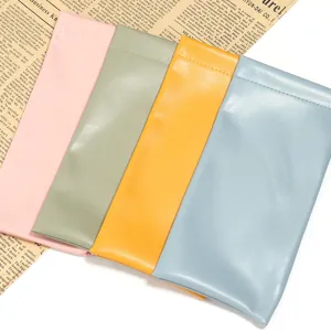 Custodia porta occhiali da sole in pelle PU portatile borsa flessibile dettaglio vista