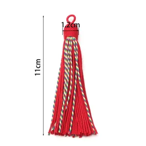 Nordic decorative tassel pendant curtain fringe red multi-color rope hanging ornament