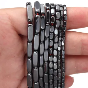 Vakuumbeschichtete Hämatit quadratische Säule lose Perlen für DIY handgemachte Schmuck Armbänder.