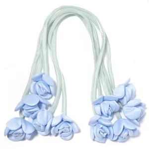 Blauwe lint roos bloem riem, zoete Koreaanse stijl haaraccessoire en tas hanger trim.
