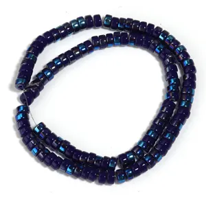 Coloured electroplated rondelle spacer beads for DIY handmade jewelry necklace bracelets making.