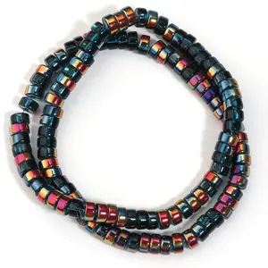 Colorful electroplated rondelle spacer beads for stunning DIY jewelry making and crafting.