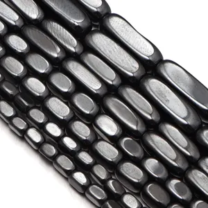 Natur metallische Hämatit säulenförmige lose Perlen Stränge für DIY Handgemachte Armbänder.