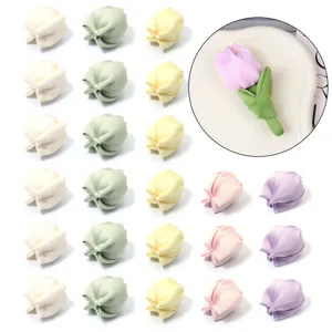 Bourgeons de tulipe en tissu accessoires DIY pinces à cheveux colorées matériaux