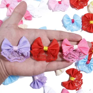DIY noeuds en ruban de dentelle accessoires cheveux colores pour enfants animaux vetements
