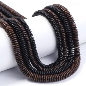 Natuurlijke kokosnoot afstandskralen, abacus losse kralen voor DIY armbanden en sieraden.