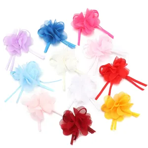 Bunte Chiffon Band 3D Blumen Haarklammern und DIY handgemachte Kleidung Zubehör Set.