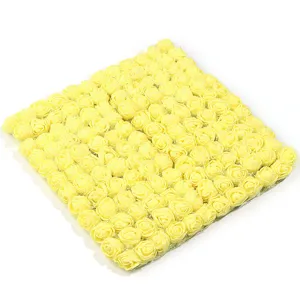 Wholesale handmade artificial PE foam rose flower heads with mesh for wedding party decor