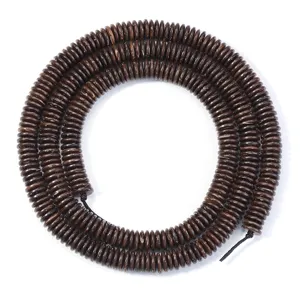 Natuurlijke zwarte kokosnootschaal afstandshouder kralen voor DIY armband sieraden maken.