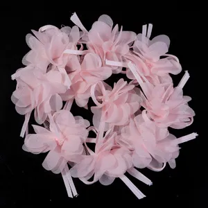 Chiffon Band Blumen Detail, rosa DIY Handwerk Zubehör für Haarnadeln und Kleidung Dekoration.