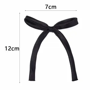 Black ballet ribbon bow hair clip DIY clothing accessory sweet cute gift box decoration 7x12cm