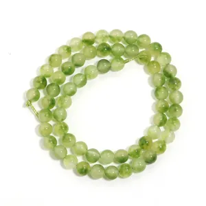 Perline di calcedonio verde pietra naturale per braccialetto collana creazione gioielli.