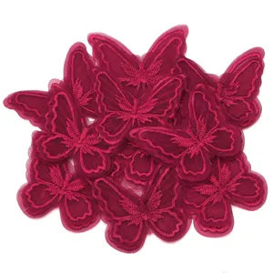 Double layer 3D embroidered lace butterfly patches for DIY clothing, shoes, bags and crafts.