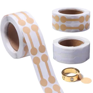 Self Adhesive Jewelry Price Tags Dumbbell Shape Paper Labels Blank Sticker Tape For Ring Bracelet Display Wrapping Organizers