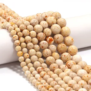 Perline tonde in pietra naturale sfuse gioielli fai da te braccialetto collana accessori.