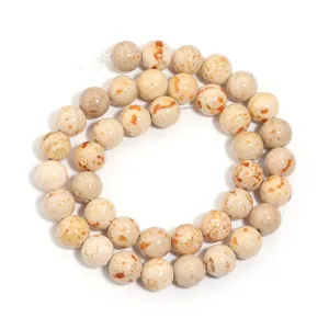 Perline tonde in pietra naturale filo sfuso per creazione gioielli fai da te bracciali collane