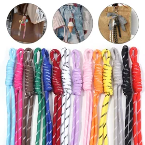 Handmade Braided Nylon Rope Keychain Pendant For DIY Jewelry Making Doll Hanging Ornament Woven Cord Strap Accessories