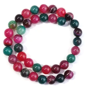 Natural stone dragon vein agate round beads loose beads for DIY jewelry making accessories