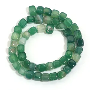 Groene agaat vierkante kubus losse kraal voor DIY sieraden maken en armband accessoires