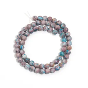 Filo di perle tonde in pietra naturale per la creazione di gioielli fai da te, bracciali e collane.