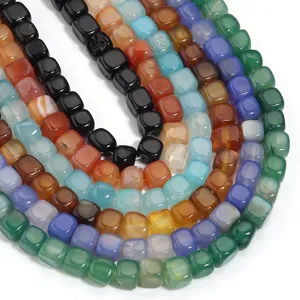 Natuurlijke agaat kubus edelsteen kralen losse DIY armband sieraden maken groothandel