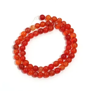 Natural Red Dragon Vein Agate Beads Loose Round Gemstones for DIY Jewelry Making