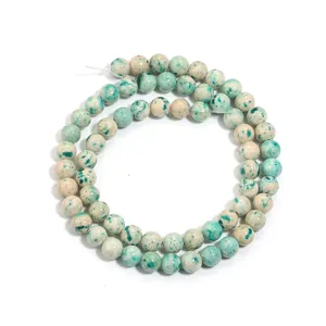 Filo di perle tonde in pietra naturale semi-finito creazione di gioielli fai da te bracciale