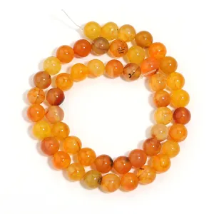 Natural stone dragon vein agate round beads for DIY jewelry making and bracelet accessories.