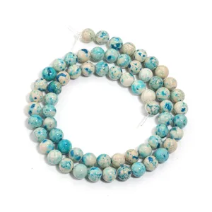 Filo di perle rotonde in pietra naturale per creazione di gioielli fai da te bracciali