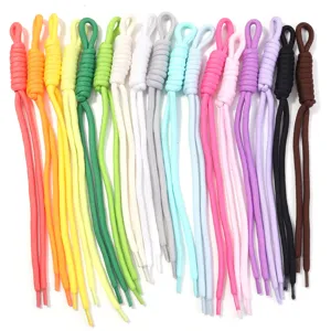 Colorful handmade nylon braided ropes lanyards for bags, phone charms, and apparel accessories.